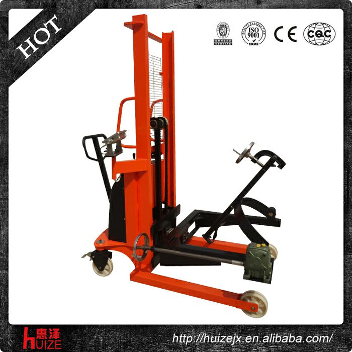半電動(dòng)稱重油桶車（夾鐵桶，手搖翻轉(zhuǎn)倒料）2